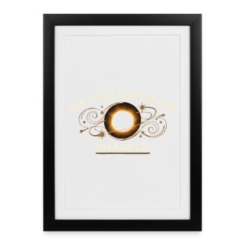Eclipse & Shooting Stars Spain 2026 - Framed poster (27 × 37 cm) - black - Front