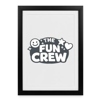 The Fun Crew Bold Typography - Framed poster (27 × 37 cm) - black - Front