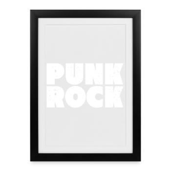 Typographie Punk Rock Bold - Affiche encadrée (27 × 37 cm) - noir - Devant
