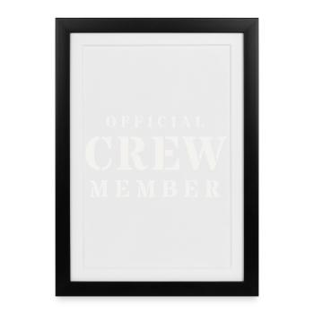 Official Crew Member Stencil Staff Event Security - Framed poster (27 × 37 cm) - black - Front