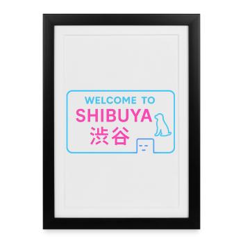 Welcome to Shibuya - Affiche encadrée (27 × 37 cm) - noir - Devant