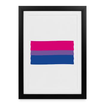 Bisexual Pride Flag - Framed poster (27 × 37 cm) - black - Front