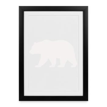 Bear Silhouette - Framed poster (27 × 37 cm) - black - Front