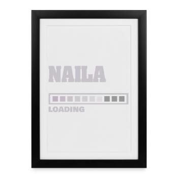 Naila as birth - Framed poster (27 × 37 cm) - black - Front
