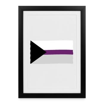 Demisexual Pride Flag - Framed poster (27 × 37 cm) - black - Front
