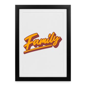 Famille - Affiche encadrée (27 × 37 cm) - noir - Devant