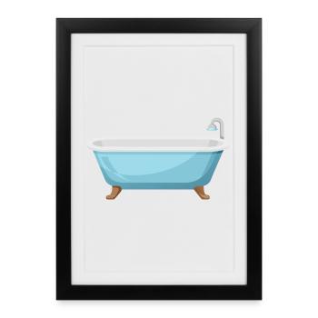 Bath tub - Framed poster (27 × 37 cm) - black - Front