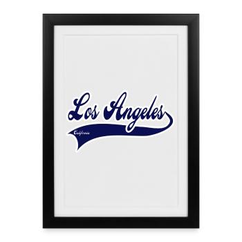 Los Angeles Californie - Affiche encadrée (27 × 37 cm) - noir - Devant