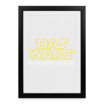 Abschluss Das wars Möge der Abschluss mit uns sein - Gerahmtes Poster (27 × 37 cm) - Schwarz - Vorne
