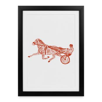 trotter - Affiche encadrée (27 × 37 cm) - noir - Devant