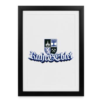 Ruhrgebiet Gelsenkirchen GE - Gerahmtes Poster (27 × 37 cm) - Schwarz - Vorne