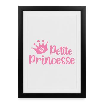 Petite Princesse Basque - Affiche encadrée (27 × 37 cm) - noir - Devant