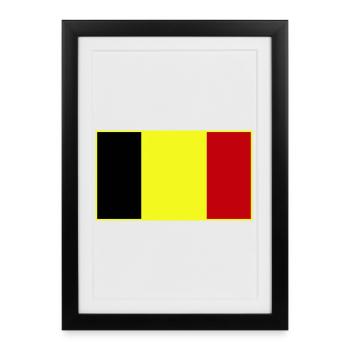 Customizable three-color flag - Framed poster (27 × 37 cm) - black - Front