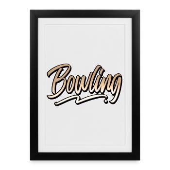 Bowling - Affiche encadrée (27 × 37 cm) - noir - Devant