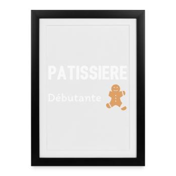 Pâtissière débutante - Affiche encadrée (27 × 37 cm) - noir - Devant