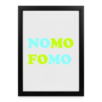 FOMO Peur de manquer quelque chose - Affiche encadrée (27 × 37 cm) - noir - Devant