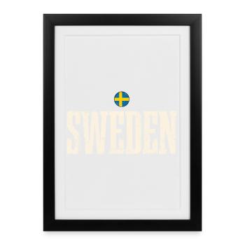 Suède - Affiche encadrée (27 × 37 cm) - noir - Devant