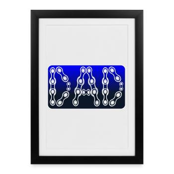 DAD CYCLING - BIKE - CHAIN - Framed poster (27 × 37 cm) - black - Front