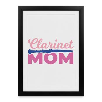 Clarinette Mama - Affiche encadrée (27 × 37 cm) - noir - Devant
