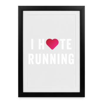 I Love/Hate Running - Framed poster (27 × 37 cm) - black - Front