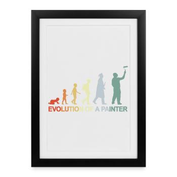 Peintre Varnisher Evolution - Affiche encadrée (27 × 37 cm) - noir - Devant