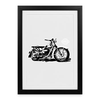 Nimbus Motorcycle - Framed poster (27 × 37 cm) - black - Front