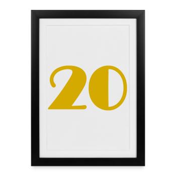 20. 20 YEARS. 20th ANNIVERSARY. 20 YEARS ANNIVERSARY. - Framed poster (27 × 37 cm) - black - Front