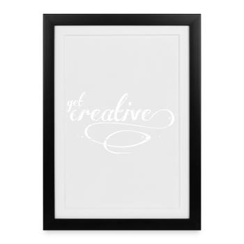 get creative - Gerahmtes Poster (27 × 37 cm) - Schwarz - Vorne