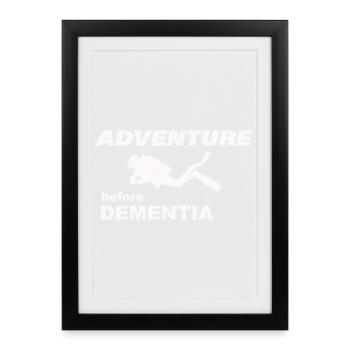 AVENTURE DE PLONGÉE - Affiche encadrée (27 × 37 cm) - noir - Devant