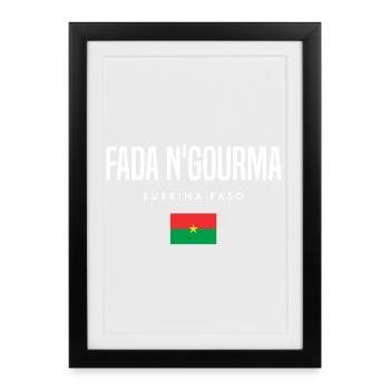 Fada N'gourma Burkina Faso - Affiche encadrée (27 × 37 cm) - noir - Devant