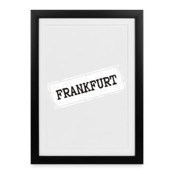 Conception du logo de la ville de Francfort - Affiche encadrée (27 × 37 cm) - noir - Devant