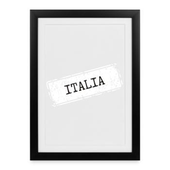 Italia - Framed poster (27 × 37 cm) - black - Front