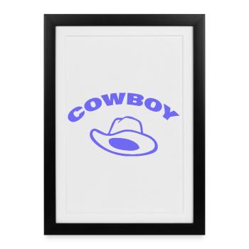Cow-boy - Affiche encadrée (27 × 37 cm) - noir - Devant