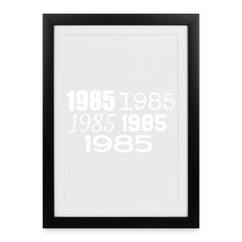 1985 - Affiche encadrée (27 × 37 cm) - noir - Devant
