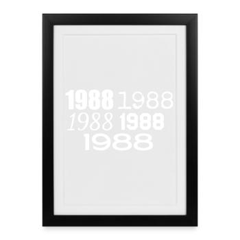 1988 - Framed poster (27 × 37 cm) - black - Front