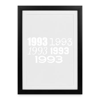 1993 - Framed poster (27 × 37 cm) - black - Front