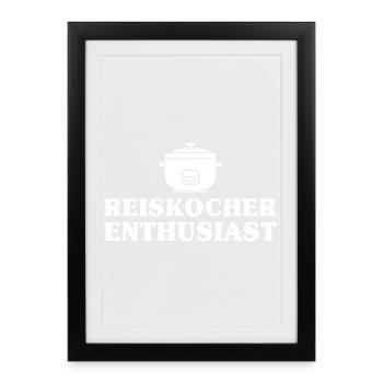 Cuisson du cuiseur à riz DIVERTISSEMENT PASSIONNÉ - Affiche encadrée (27 × 37 cm) - noir - Devant