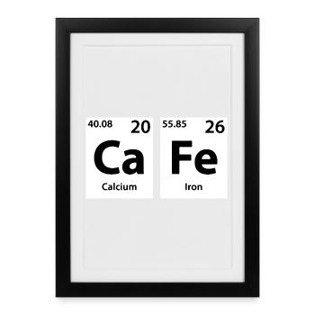 CaFe Chemistry Periodic Table - Framed poster (27 × 37 cm) - black - Front