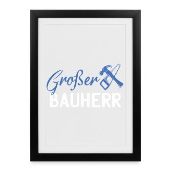 GrafBen Builder Building Graphics - Framed poster (27 × 37 cm) - black - Front
