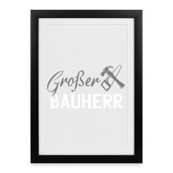 Builder Tool Silhouette - Framed poster (27 × 37 cm) - black - Front