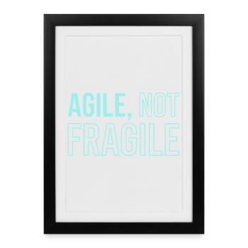 Développement agile, maillot de Scrum Coach - Affiche encadrée (27 × 37 cm) - noir - Devant