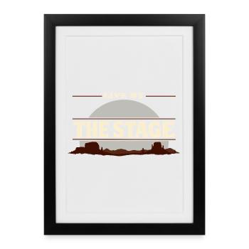 Cowboy action shooter. Cowboy action shooter - Framed poster (27 × 37 cm) - black - Front