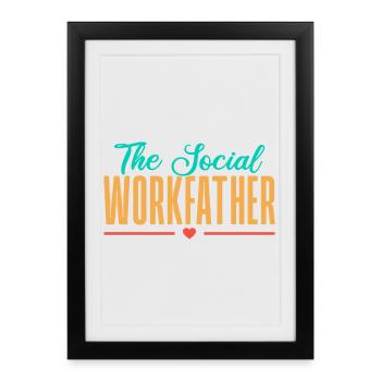Social Worker Quota Social Workfather Social Work - Framed poster (27 × 37 cm) - black - Front