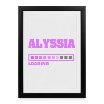 Naissance d’Alyssia - Affiche encadrée (27 × 37 cm) - noir - Devant