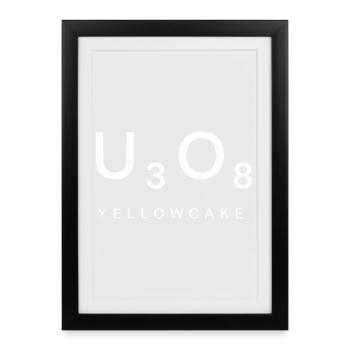 Uranium Investor U3O8 Yellowcake Shirt - Framed poster (27 × 37 cm) - black - Front