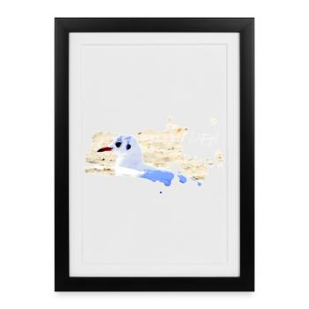 Wading Bird North Sea Seagull - Framed poster (27 × 37 cm) - black - Front