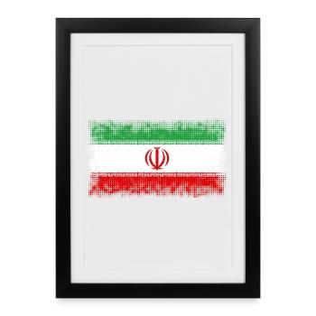 L’Iran en tant que pays - Affiche encadrée (27 × 37 cm) - noir - Devant