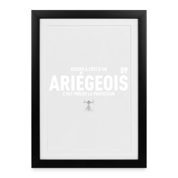 Passer A Cote D Un Ariegeois C Est Froler La Pe... - Affiche encadrée (27 × 37 cm) - noir - Devant