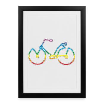 vélo - Affiche encadrée (27 × 37 cm) - noir - Devant