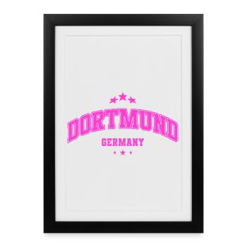 Déclaration de Dortmund pour les fans allemands : rétro - Affiche encadrée (27 × 37 cm) - noir - Devant